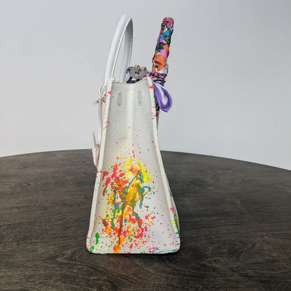 Anca Barbu Sophia Chakras Bright NWOT Handbag Purse Bag Top Handle - Picture 8 of 16